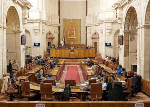 El Pleno del Parlamento en la segunda sesin del debate del Proyecto de Ley del Presupuesto de Andaluca para el ao 2021 