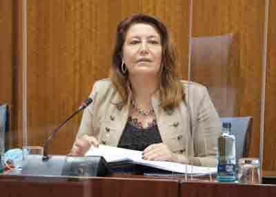   La consejera de Agricultura, Carmen Crespo, durante su comparecencia en la Comisin 