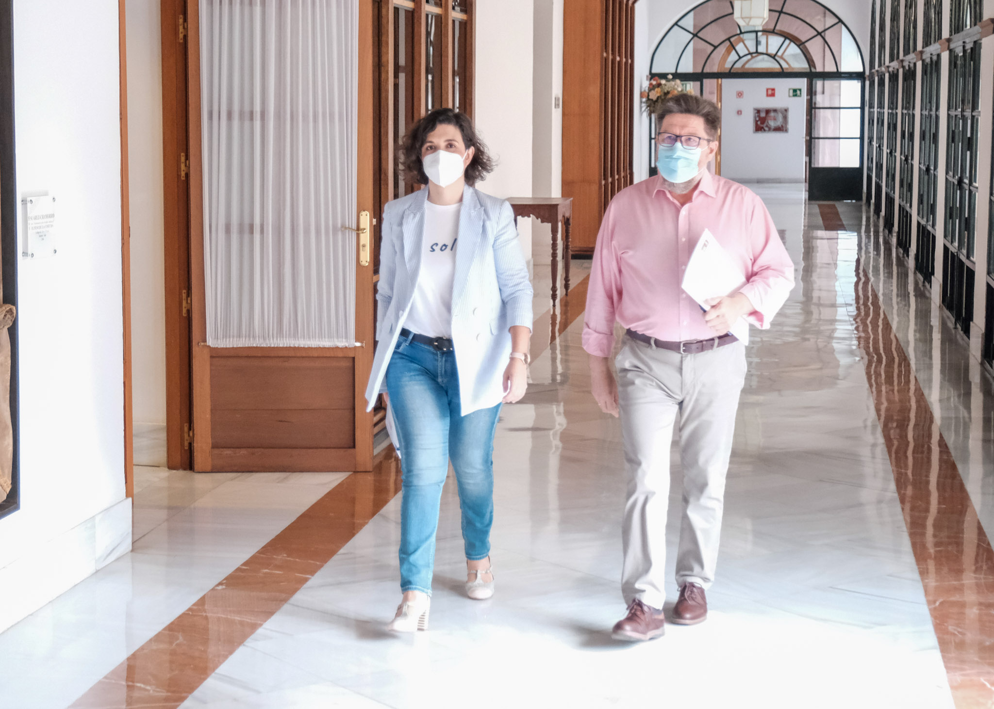 Noelia Ruiz y Rodrigo Snchez Haro, del Grupo Parlamentario Socialista 