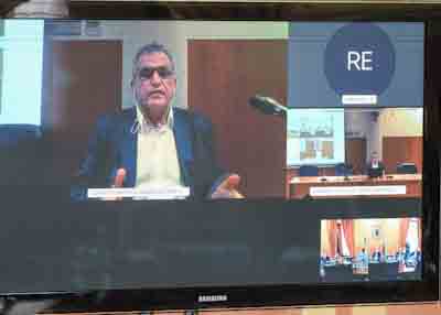 Jos� Carlos Guerrero, del Consejo Andaluz de Colegio Aparejadores y Arquitectos T�cnicos (CCOAAT), interviene de forma telem�tica