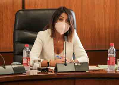 La presidenta del Parlamento de Andaluca, Marta Bosquet, inicia la sesin de la Comisin Consultiva 