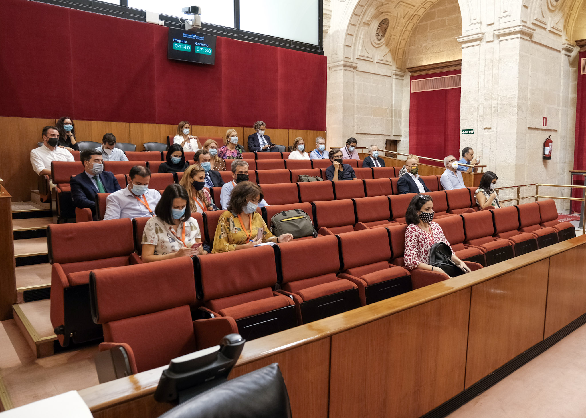 La tribuna de pblico durante el desarrollo de la sesin de control al Gobierno 