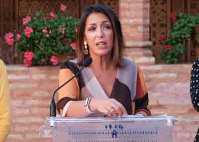 Marta Bosquet, presidenta del Parlamento de Andaluca, ofrece una rueda de prensa tras la reunin de la Mesa en la provincia de Huelva  