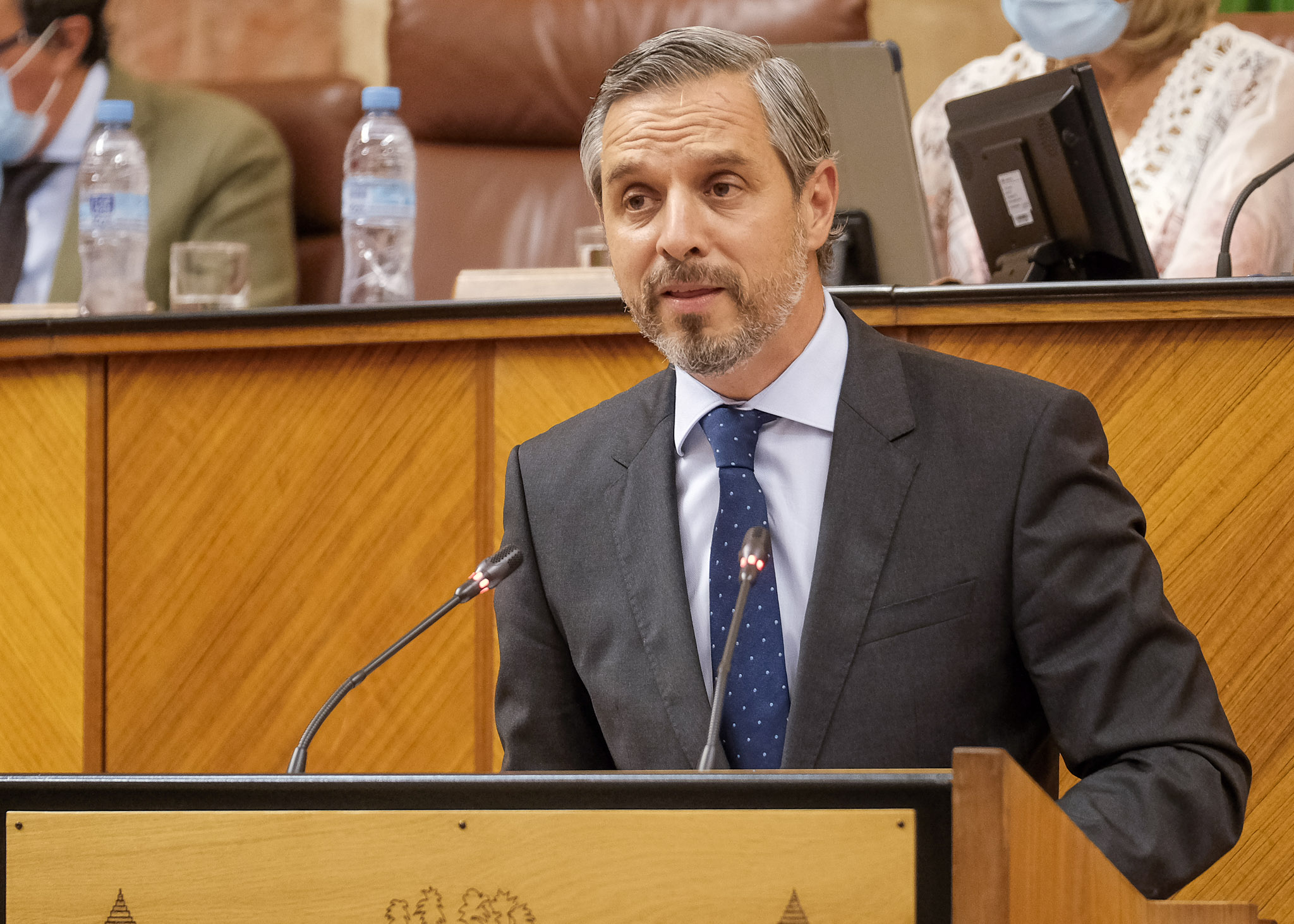  Juan Bravo, consejero de Hacienda y Financiacin Europea, interviene en el debate de totalidad del proyecto de ley de tasas y precios pblicos de Andaluca