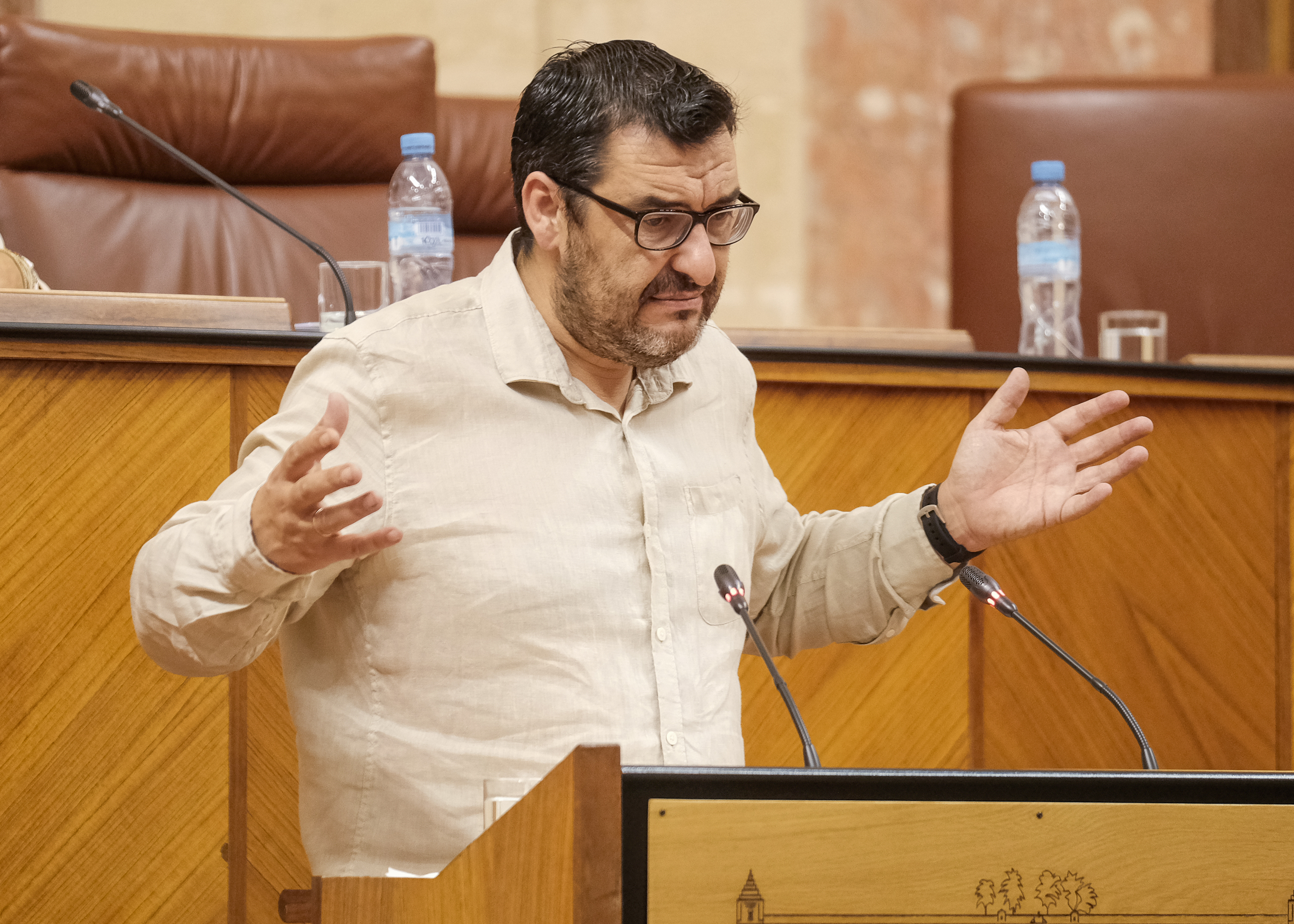   Guzmn Ahumada, portavoz adjunto de Unidas Podemos, formula una interpelacin relativa a poltica en materia de transporte y movilidad  