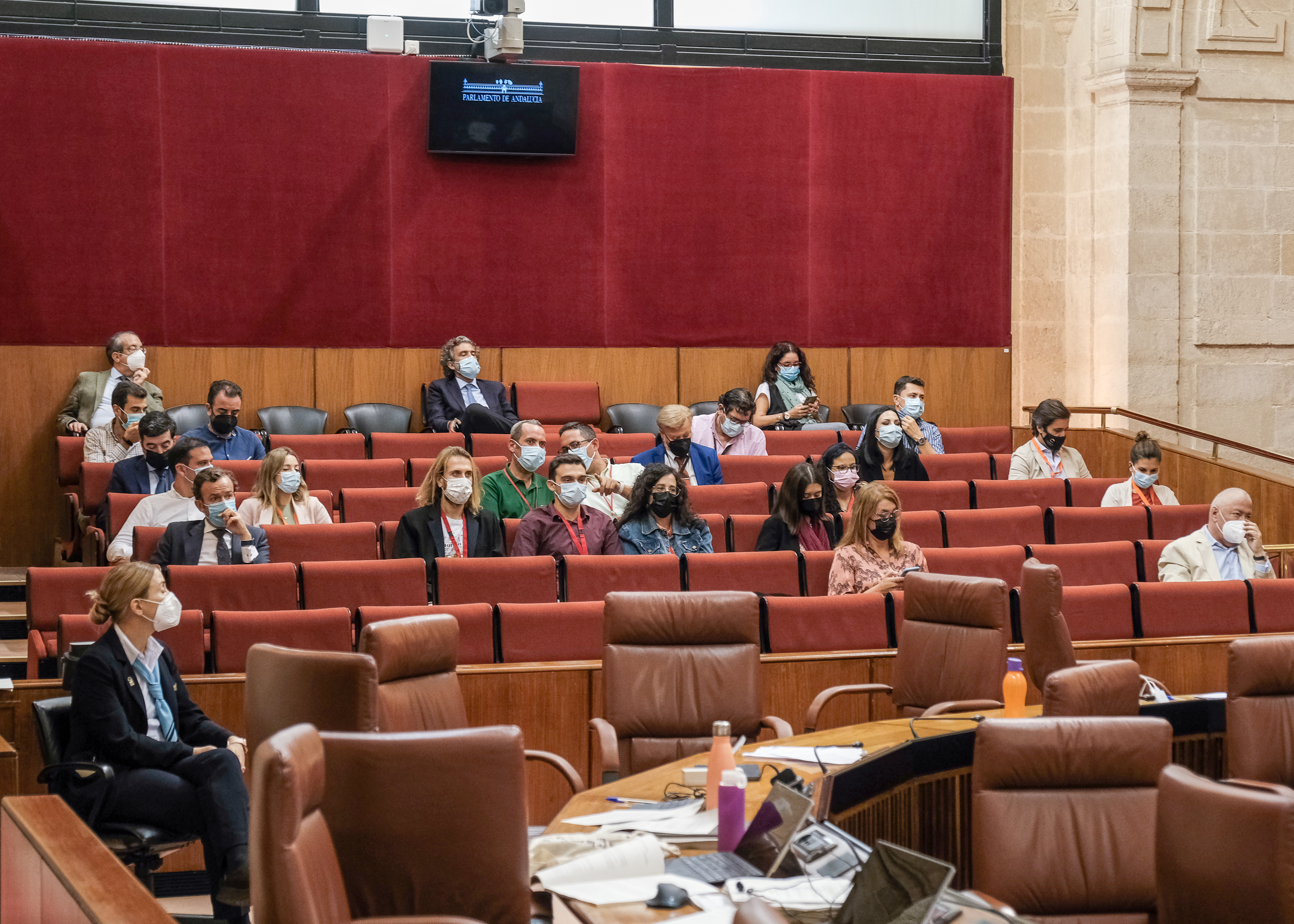 La tribuna de pblico durante la sesin plenaria del da de hoy 