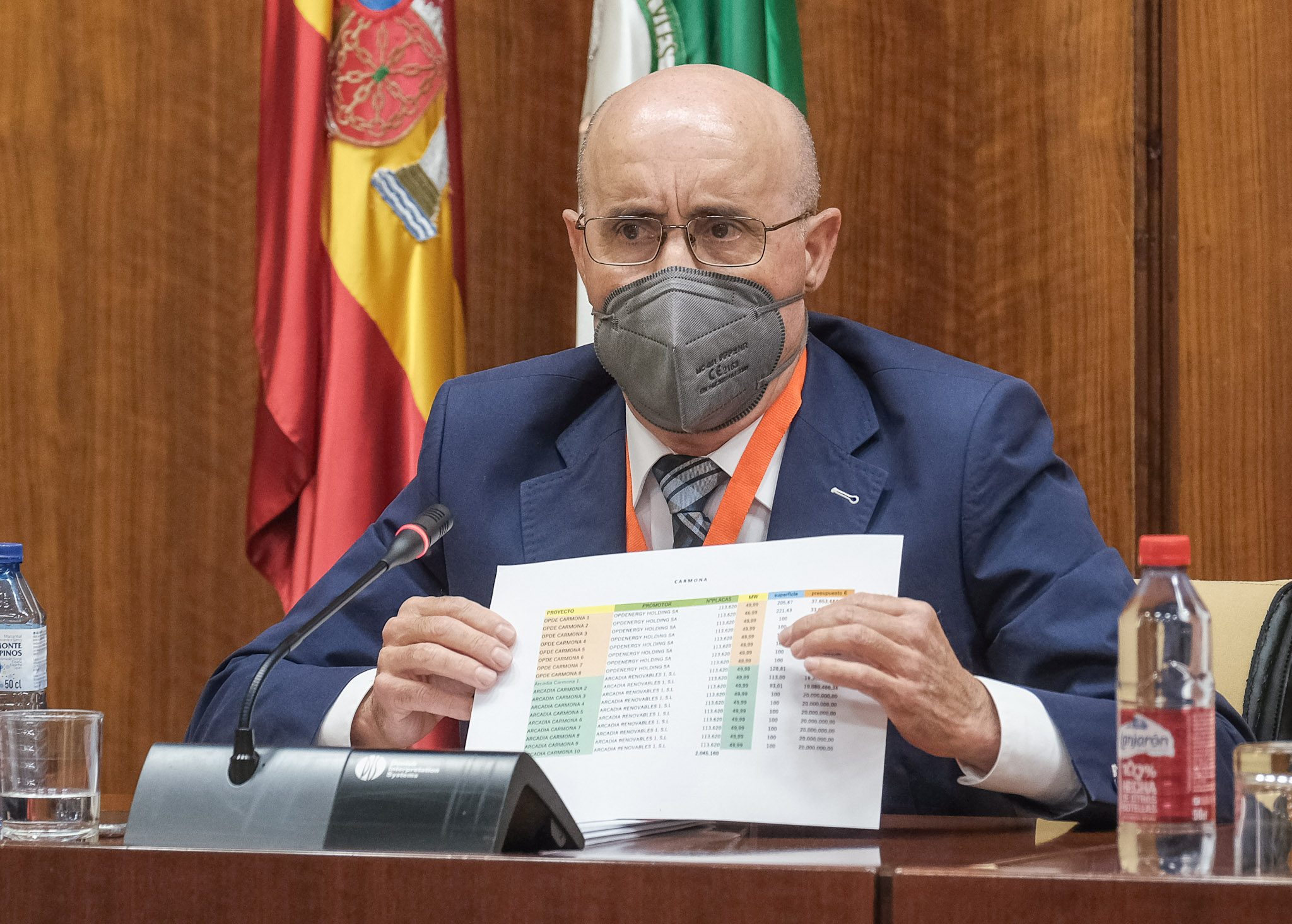  Un representante de la plataforma Aliente (Alianza Energa y Territorio) informa  ante la Comisin de Hacienda sobre la proliferacin de macroplantas fotovoltaicas y elicas en Andaluca 