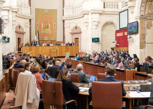 Un momento de la votacin del Proyecto de Ley de Impulso para la Sostenibilidad del Territorio de Andaluca