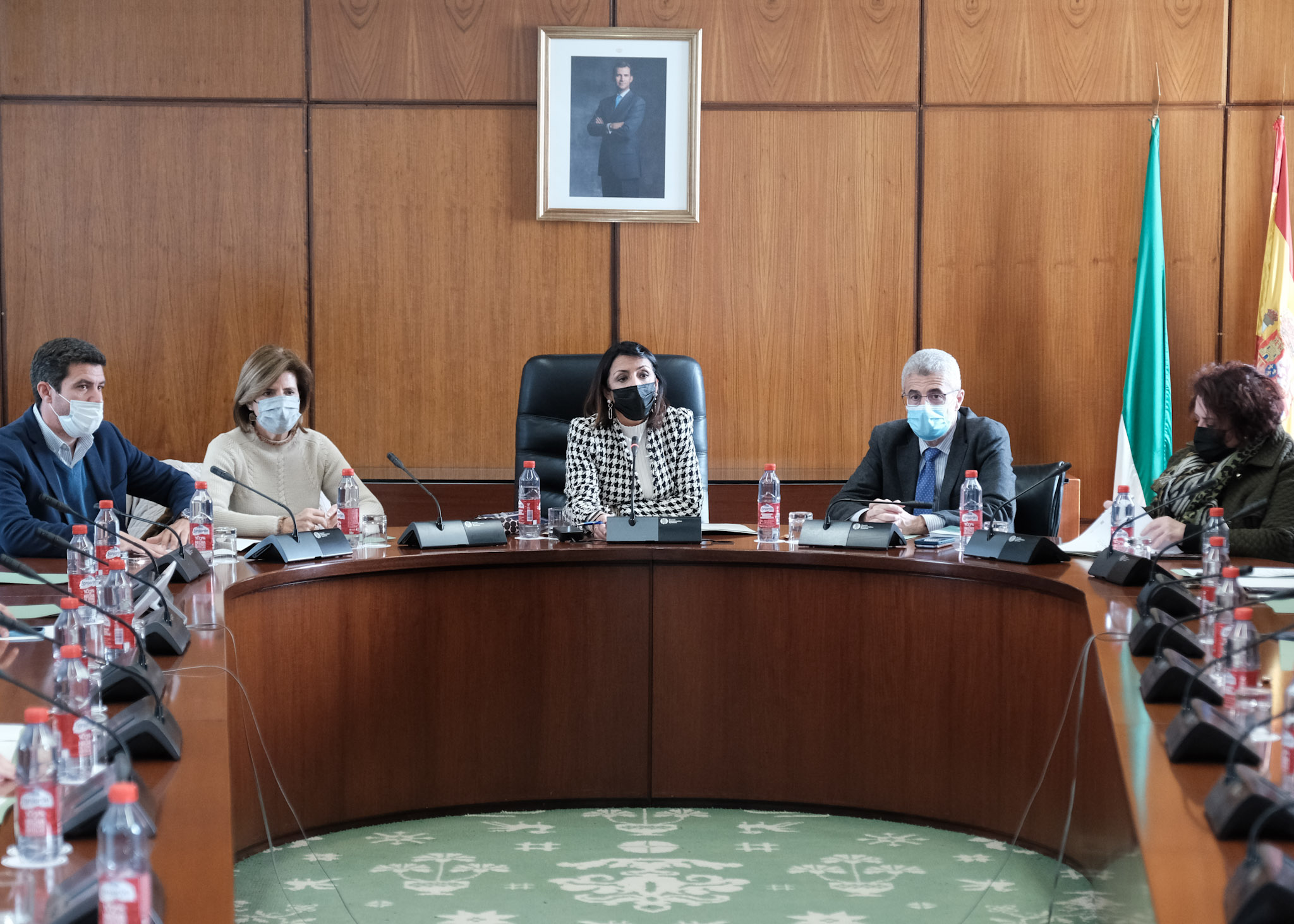 La presidenta del Parlamento de Andaluca, Marta Bosquet, inicia la Junta de Portavoces 