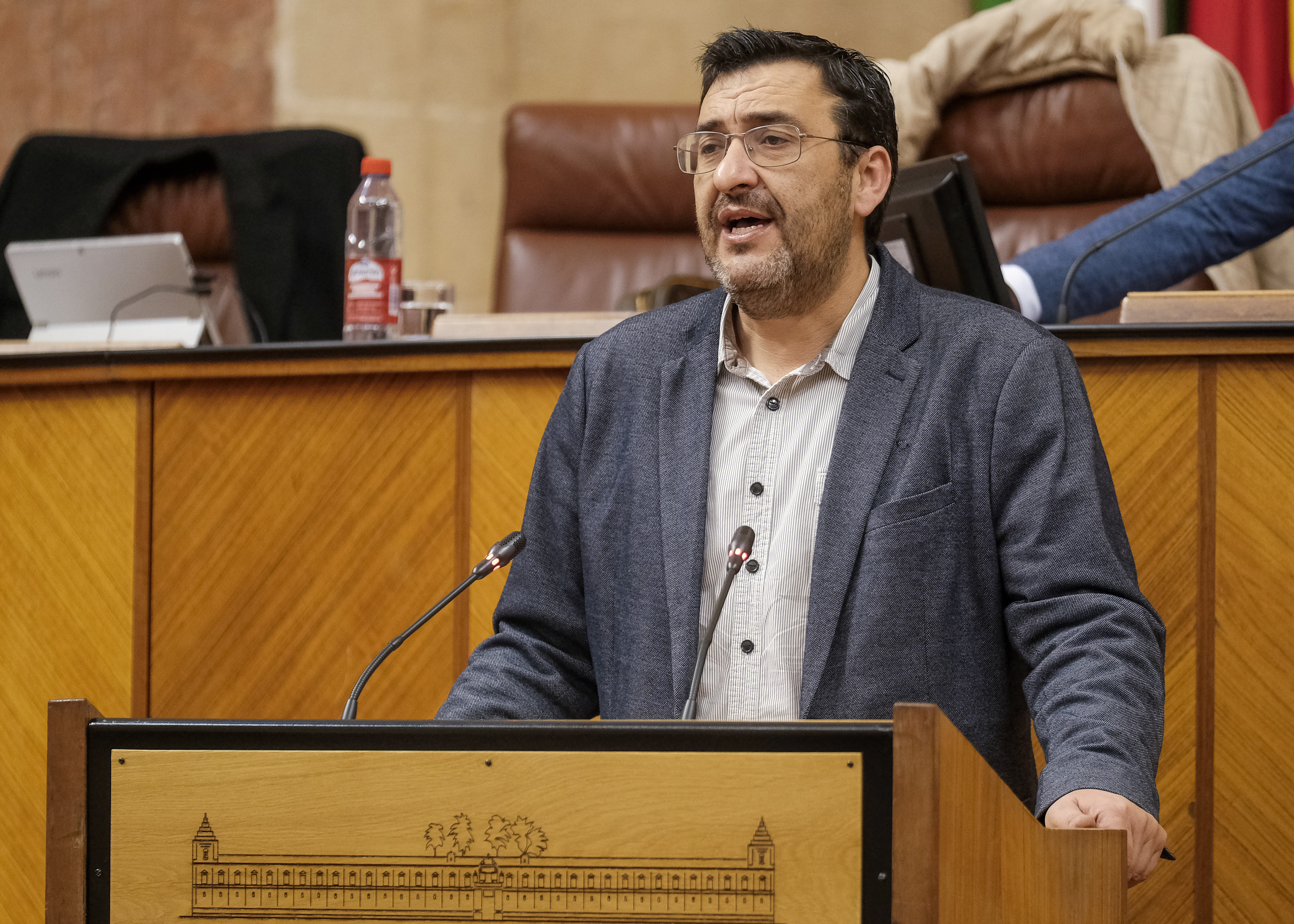  El portavoz adjunto de Unidas Podemos por Andaluca, Guzmn Ahumada, presenta una mocin relativa a poltica en materia de contratacin pblica 