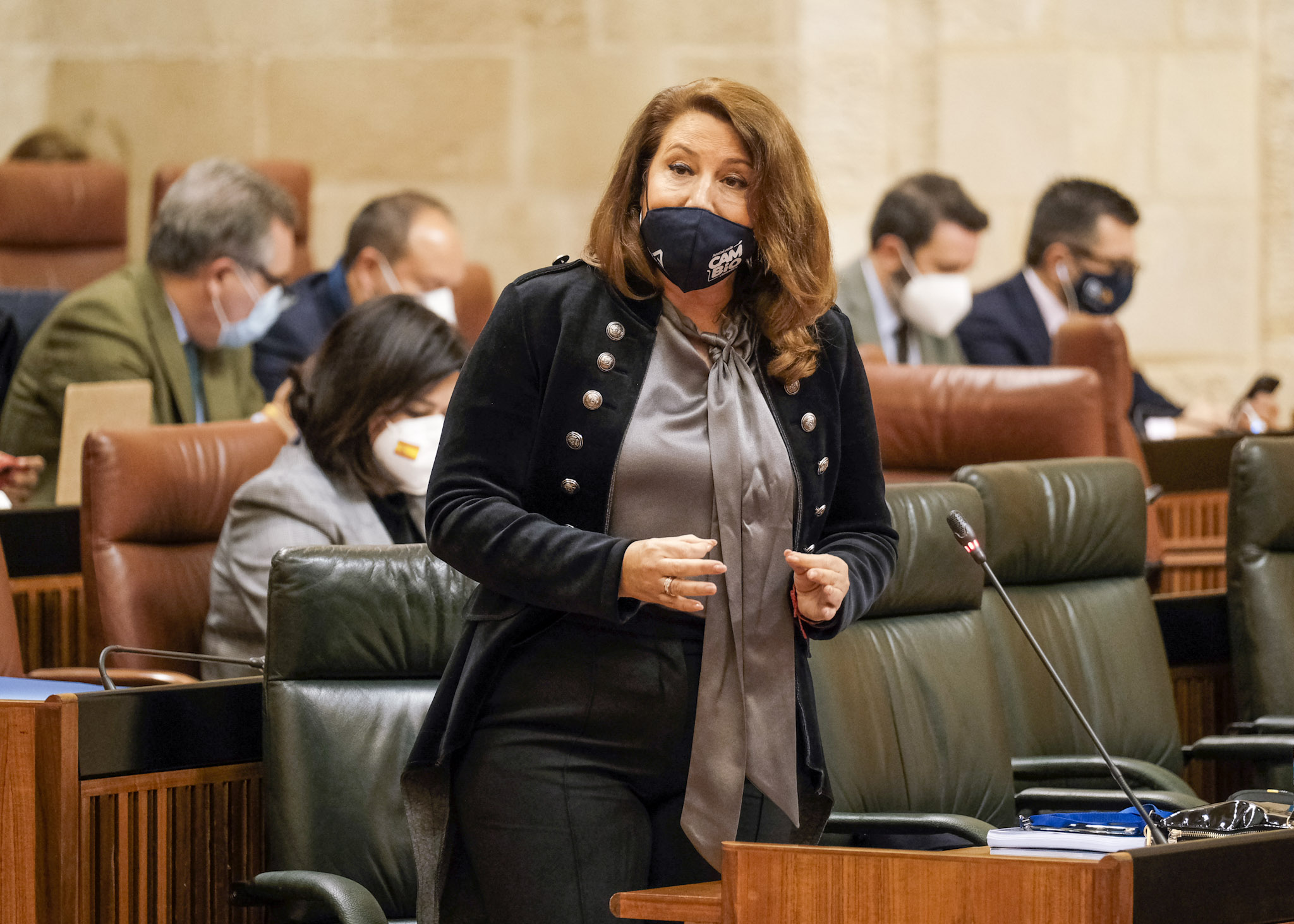  La consejera de Agricultura, Ganadera, Pesca y Desarrollo Sostenible, Carmen Crespo, contesta a las preguntas de los diputados 