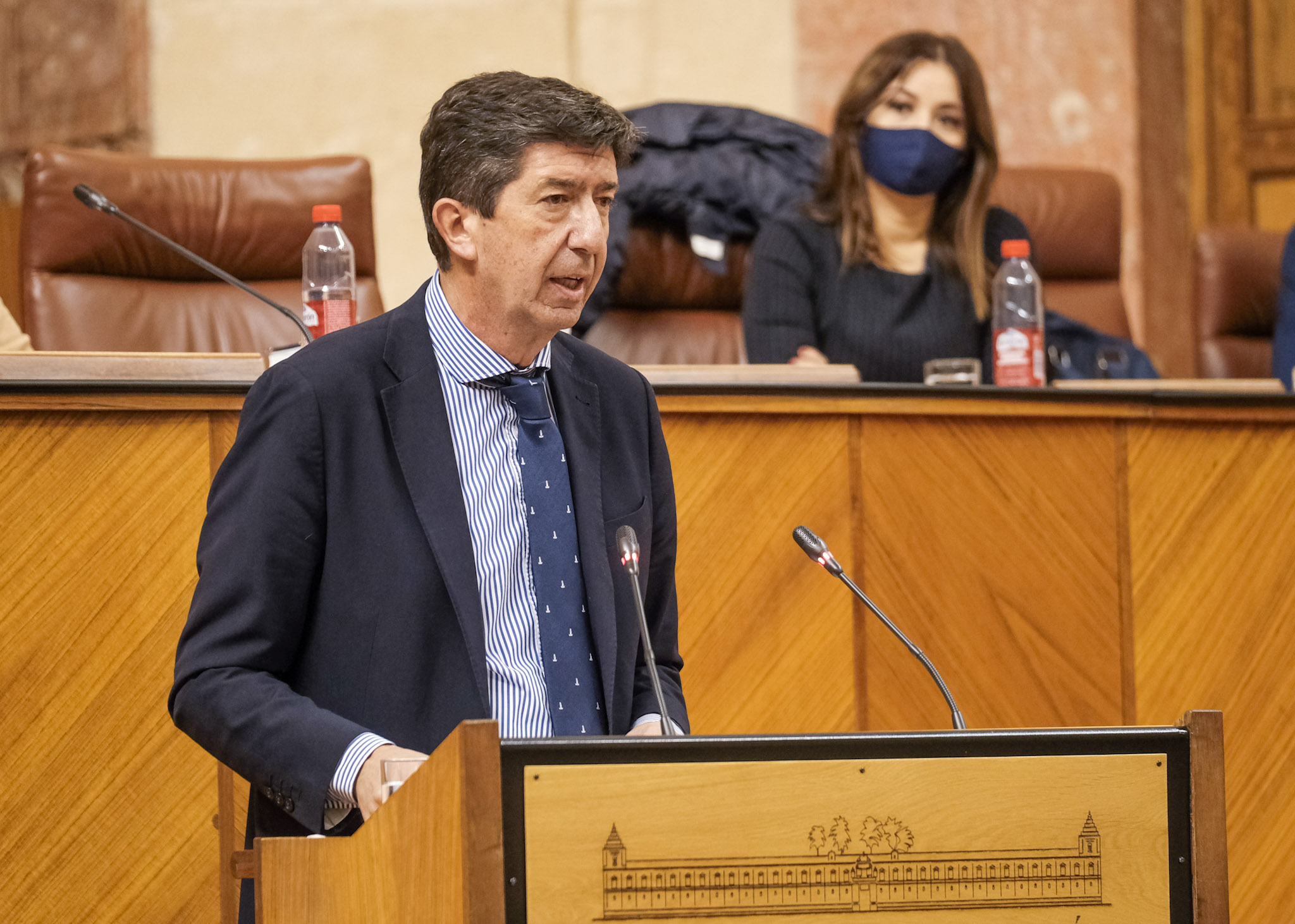   El consejero de Turismo, Juan Marn, defiende la convalidacin del Decreto Ley por el que se establecen diversas medidas dirigidas al sector del turismo por la situacin causada por el coronavirus