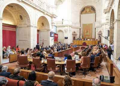    El Pleno del Parlamento de Andaluc�a durante el desarrollo de la sesi�n constitutiva de la XII Legislatura 