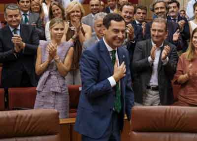  Juan Manuel Moreno obtiene la confianza de la Cmara y es elegido presidente de la Junta de Andaluca 