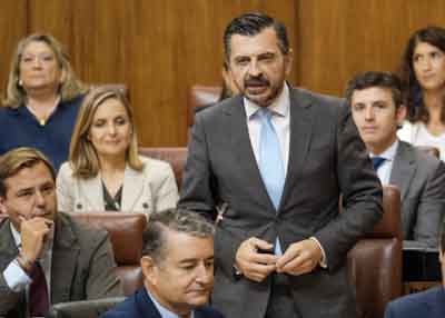 Antonio Martn, portavoz del Grupo Popular Andaluz, centra su pregunta al presidente en las polticas de apoyo a las familias y el tejido econmico de Andaluca 
