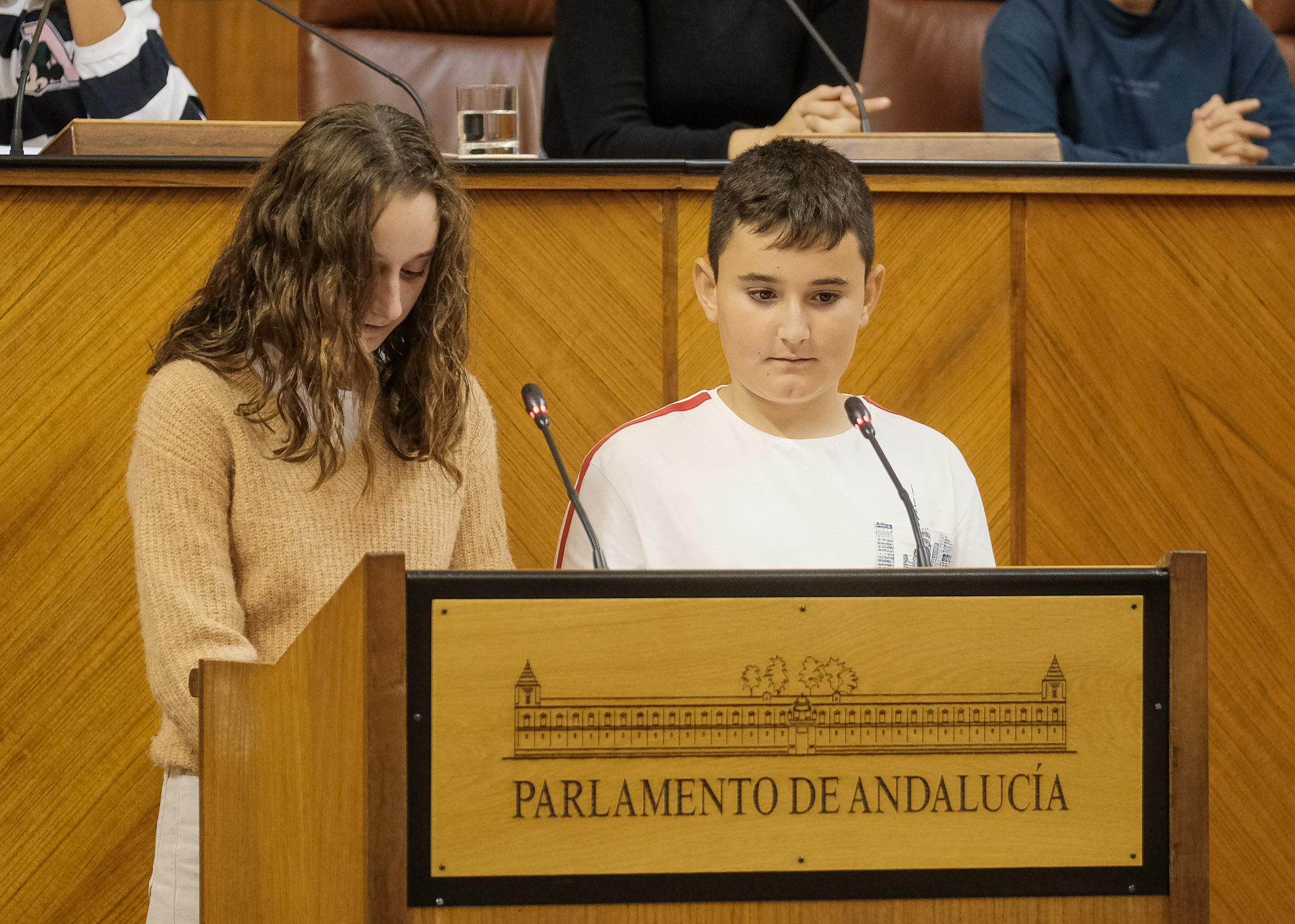  Los diputados infantiles realizan sus propuestas desde la tribuna de oradores