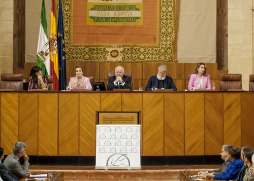   El presidente del Parlamento, Jess Aguirre, da inicio a la XXII Jornadas de Educacin en Valores de la Asociacin Escuelas Cultura de Paz