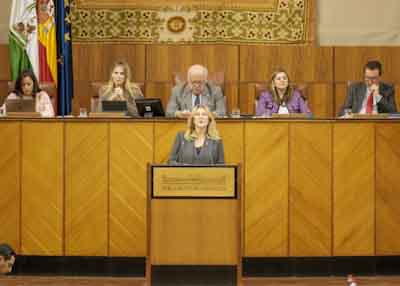  La Mesa de la Cmara durante la exposicin de la consejera de Economa, Carolina Espaa, del Proyecto de Ley del Presupuesto   