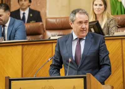    Juan Espadas, presidente del Grupo Socialista, defiende la enmienda de totalidad al Proyecto de Ley del Presupuesto de la Comunidad Autnoma de Andaluca para el ao 2023 presentada por su grupo