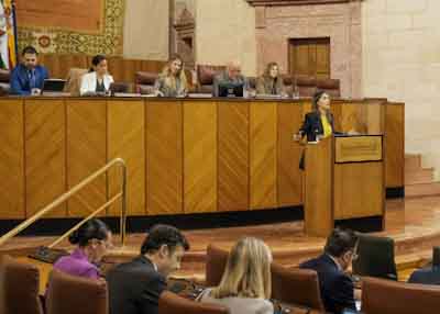  La Mesa del Parlamento de Andaluca durante el desarrollo de la mocin 
