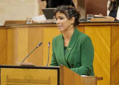 Teresa Rodríguez, portavoz del Grupo Mixto-Adelante Andalucía, interviene en su último pleno 