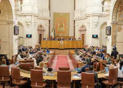  El Pleno del Parlamento de Andalucía al inicio del debate de totalidad del Proyecto de Ley por la que se aprueba el Plan Estadístico y Cartográfico de Andalucía 2023-2029 