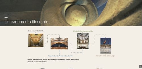 Otra de las instantneas del recorrido virtual realizado por los Servicios de Biblioteca y de Documentacin y Archivo del Parlamento de Andaluca  