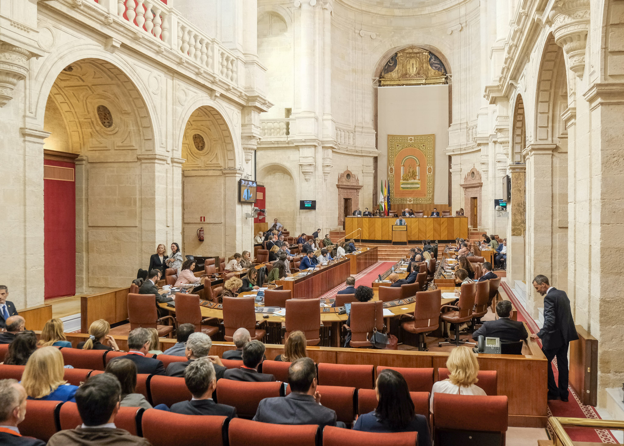 Imagen general del Pleno del Parlamento de Andaluca en el transcurso de la sesin de hoy mircoles