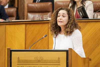  Inmaculada Nieto, portavoz de Por Andaluca, posiciona a su grupo parlamentario en el debate de toma en consideracin de la proposicin de ley 