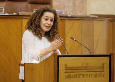 La portavoz del Grupo Parlamentario Por Andaluca, Inmaculada Nieto, interviene en el debate final del Proyecto de Ley Andaluza del Flamenco 
