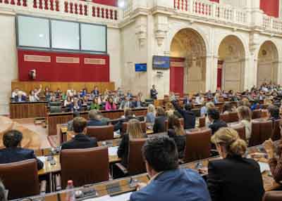 El Pleno durante la votacin de uno de los puntos del orden del da 