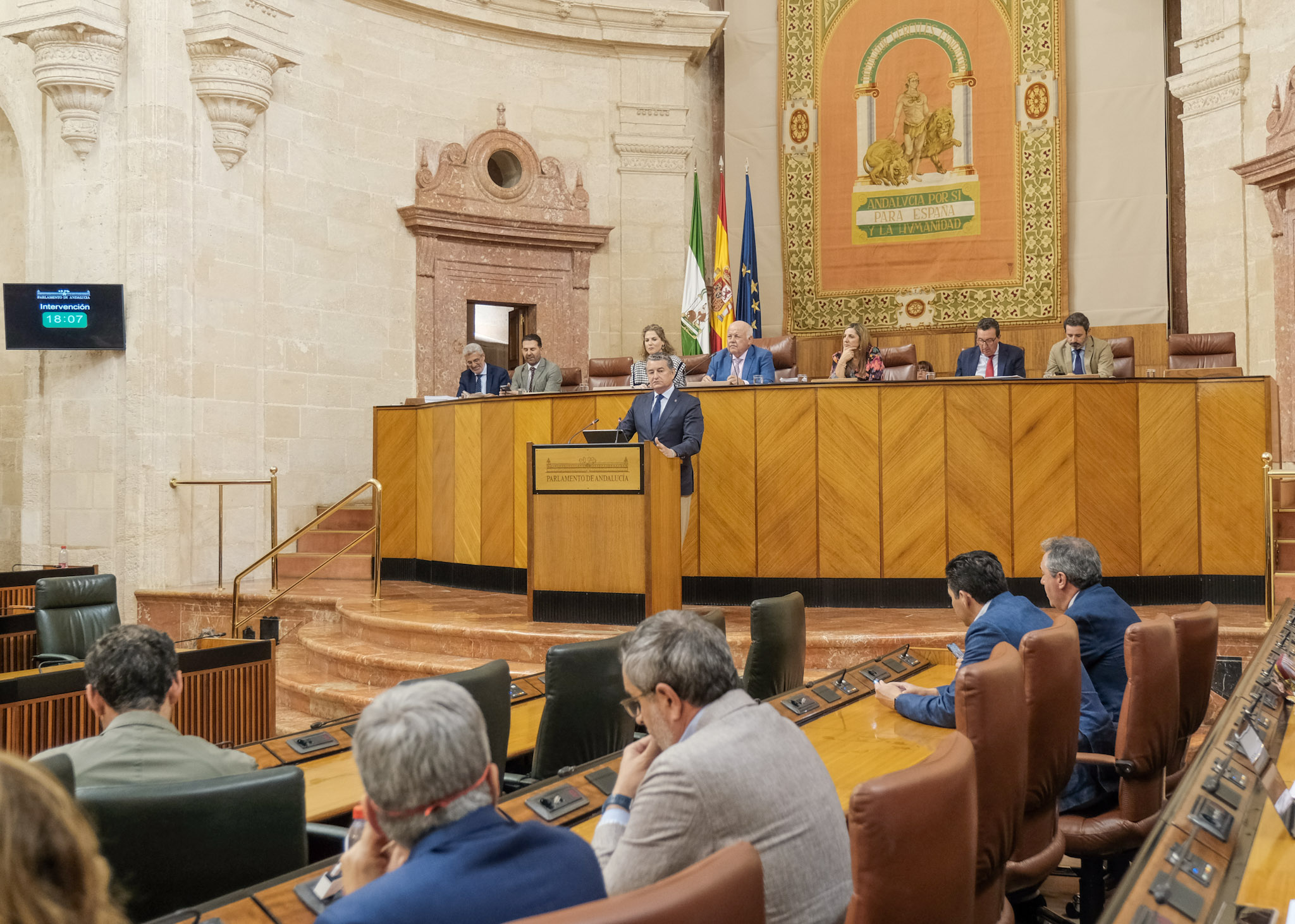  El consejero de la Presidencia, Antonio Sanz, solicita al Pleno la convalidación del Decreto Ley 2/2023 por el que se adoptan medidas en materia de emergencias y extinción de incendios forestales 