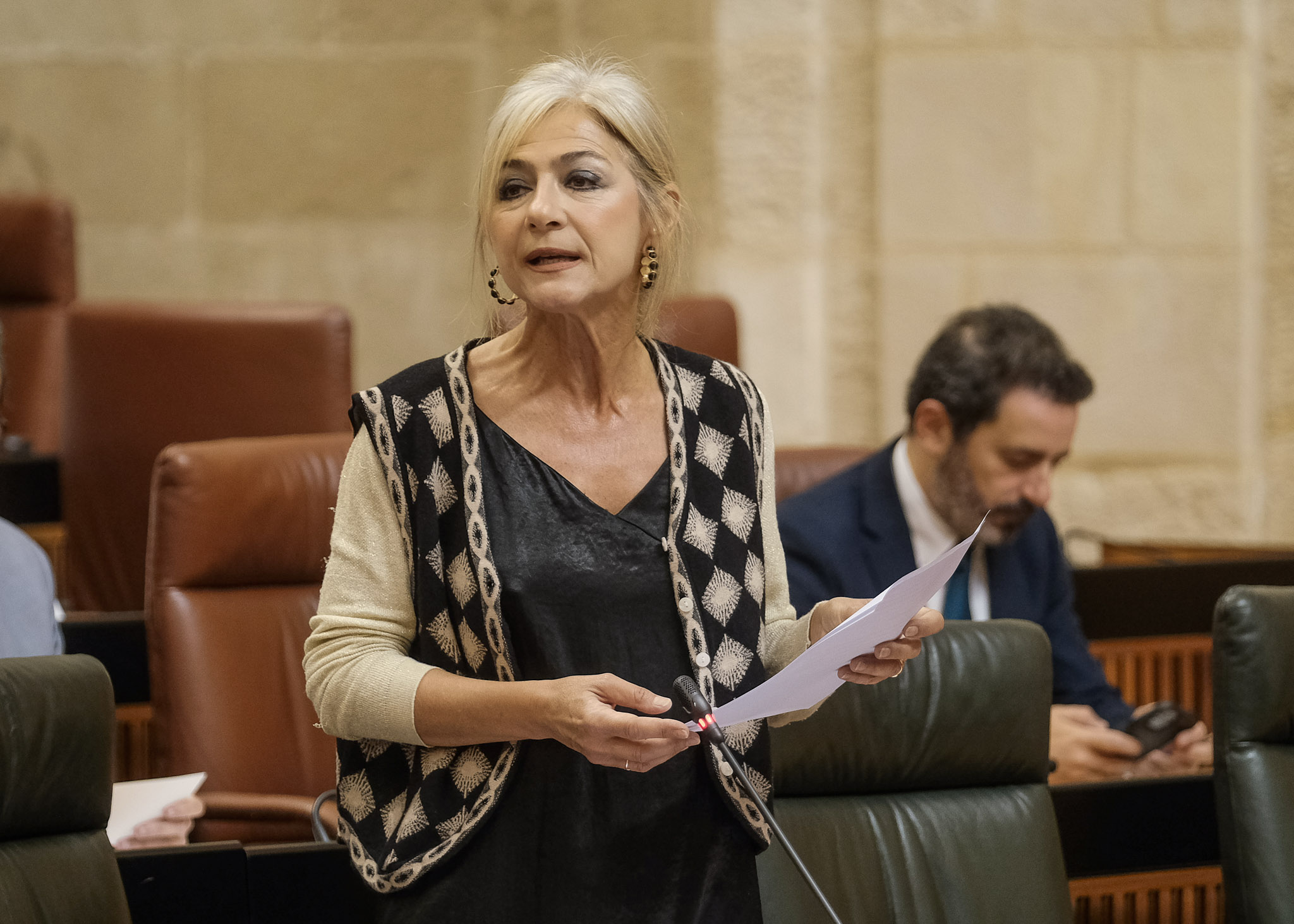 Patricia del Pozo, consejera de Desarrollo Educativo, responde a la pregunta 