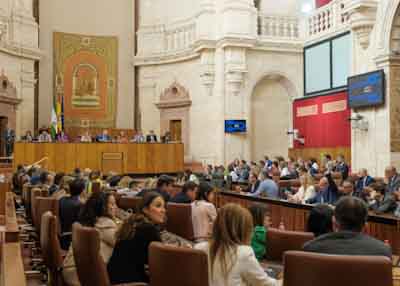   Momento de la votacin de uno de los puntos del orden del da en la sesin plenaria 