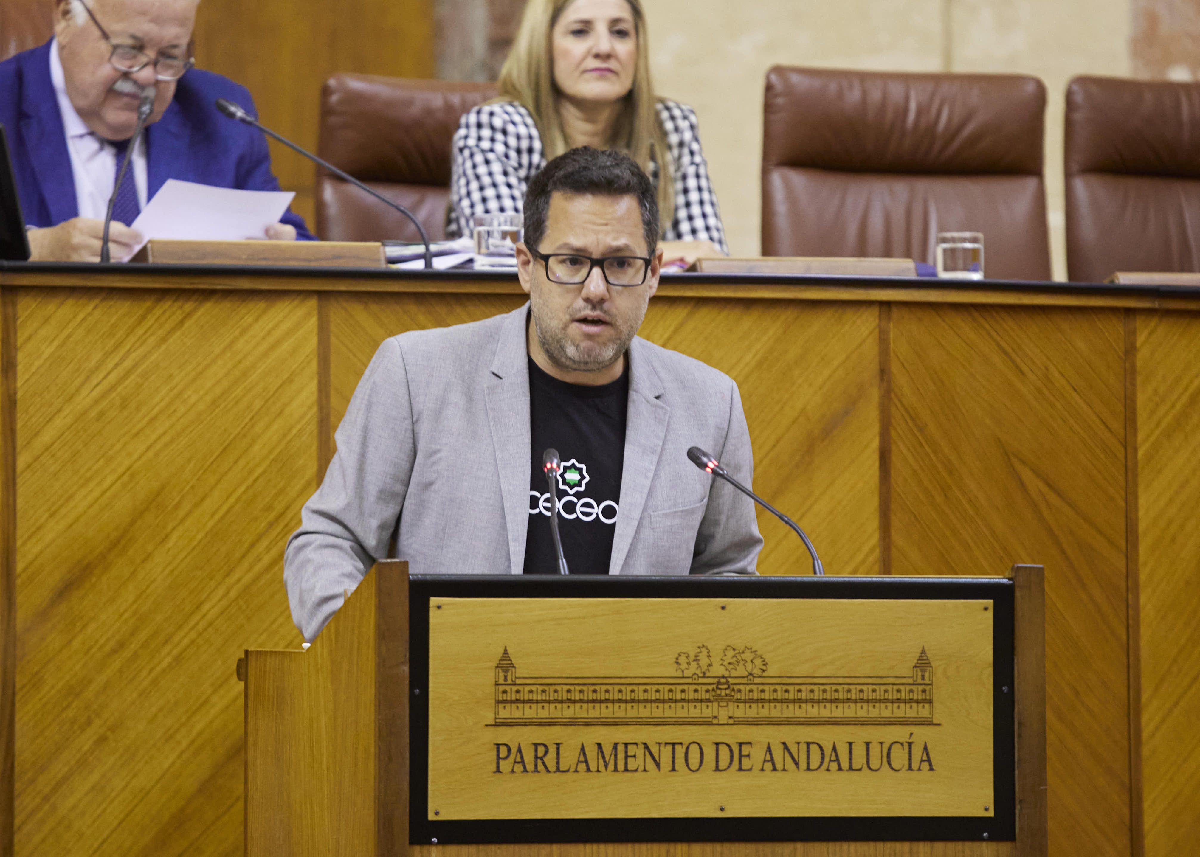 Jos Ignacio Garca, portavoz del G.P. Mixto-Adelante Andaluca, interviene en el debate 