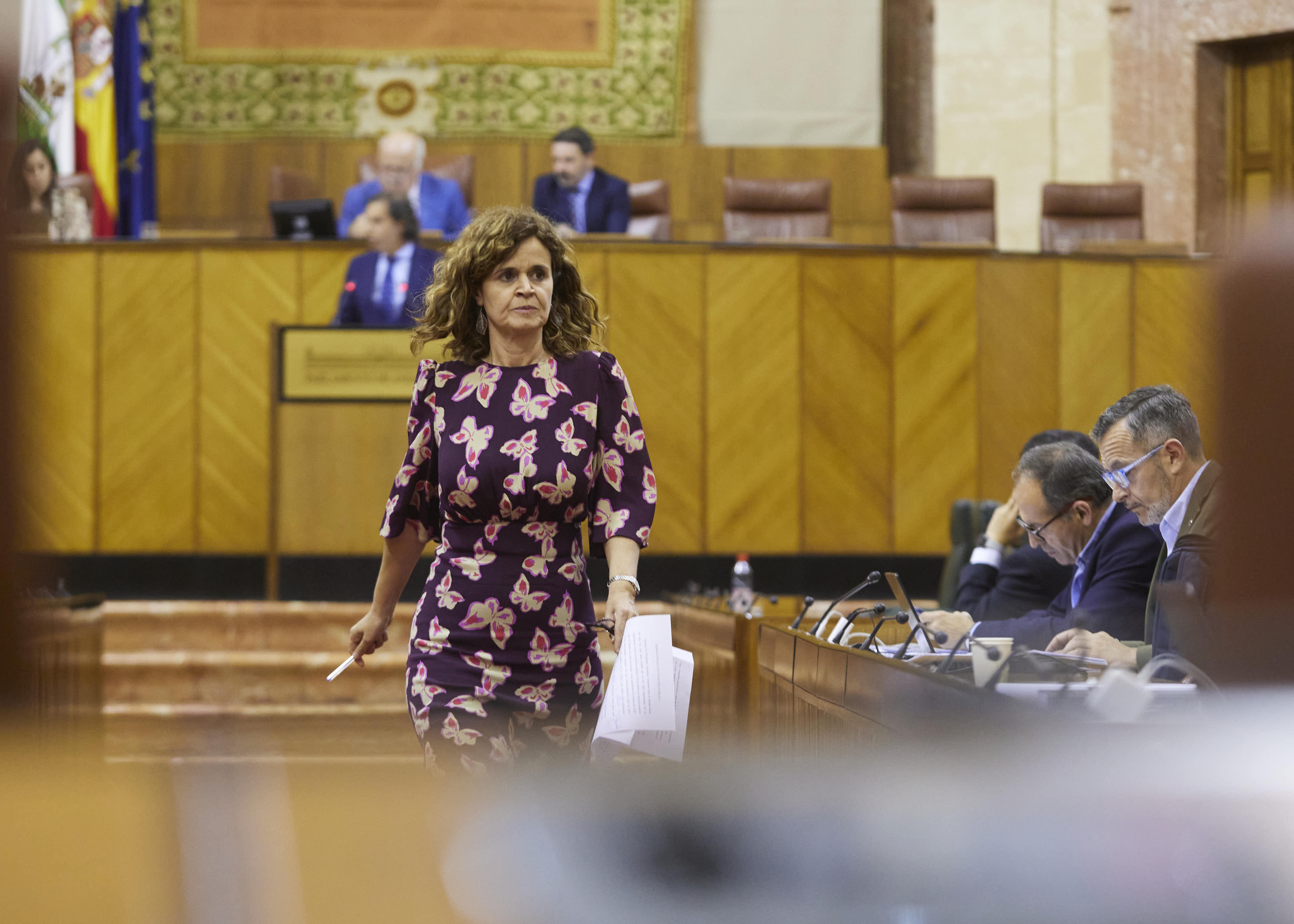 La portavoz adjunta del Grupo Parlamentario Por Andaluca, Esperanza Gmez, vueve a su escao  