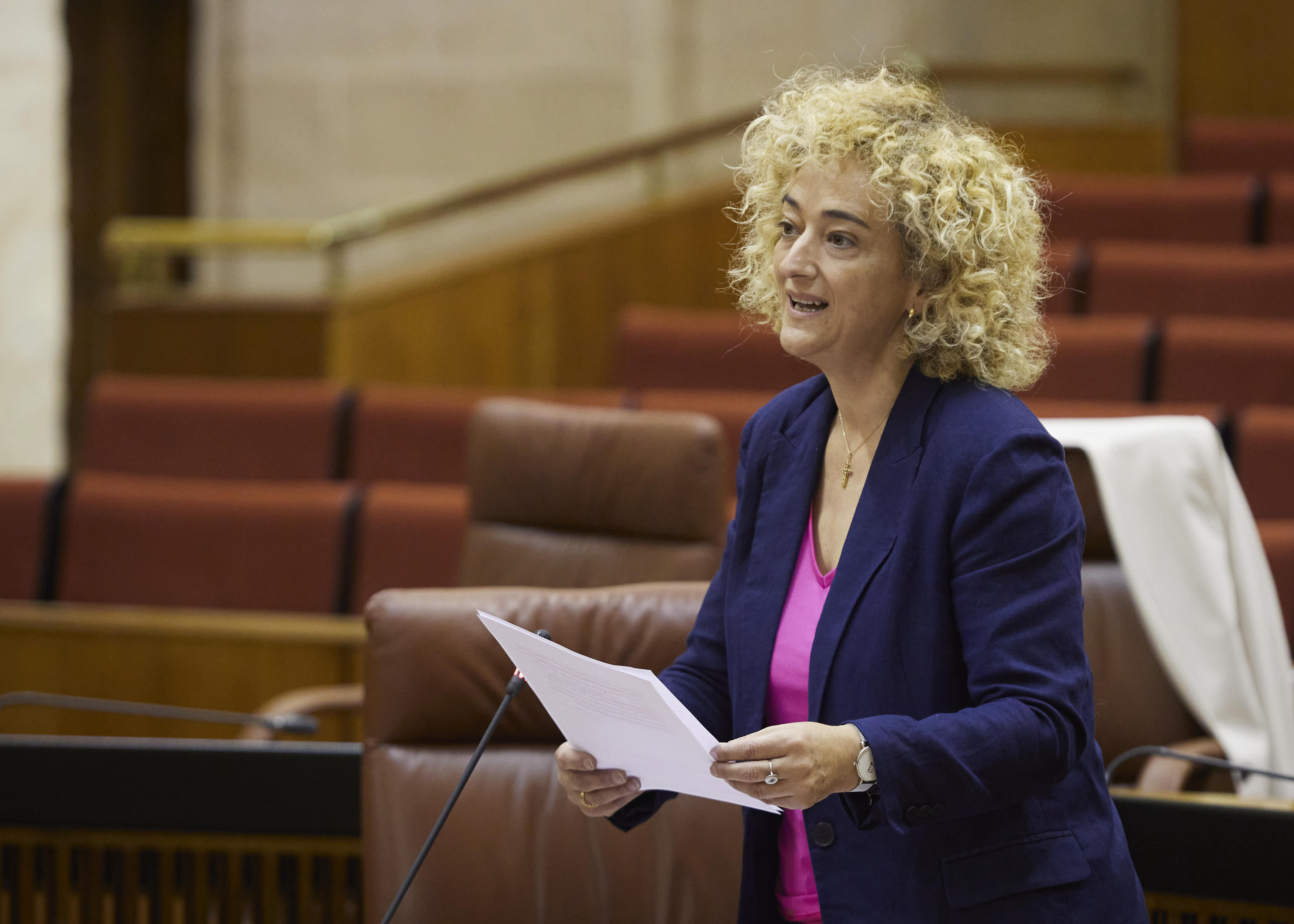 La diputada del G.P. Popular de Andaluca Rosa Mara Fuentes pregunta al consejero de Sostenibilidad sobre actuaciones ambientales