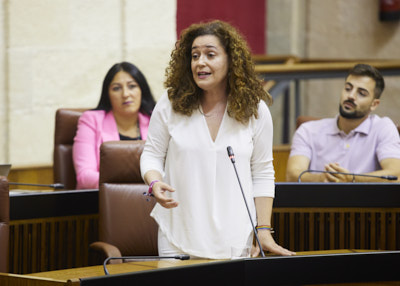  Inmaculada Nieto, portavoz del Grupo Por Andalucía, interviene en la sesión de control al presidente