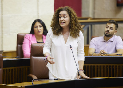  Inmaculada Nieto, portavoz del Grupo Por Andaluca, interviene en la sesin de control al presidente