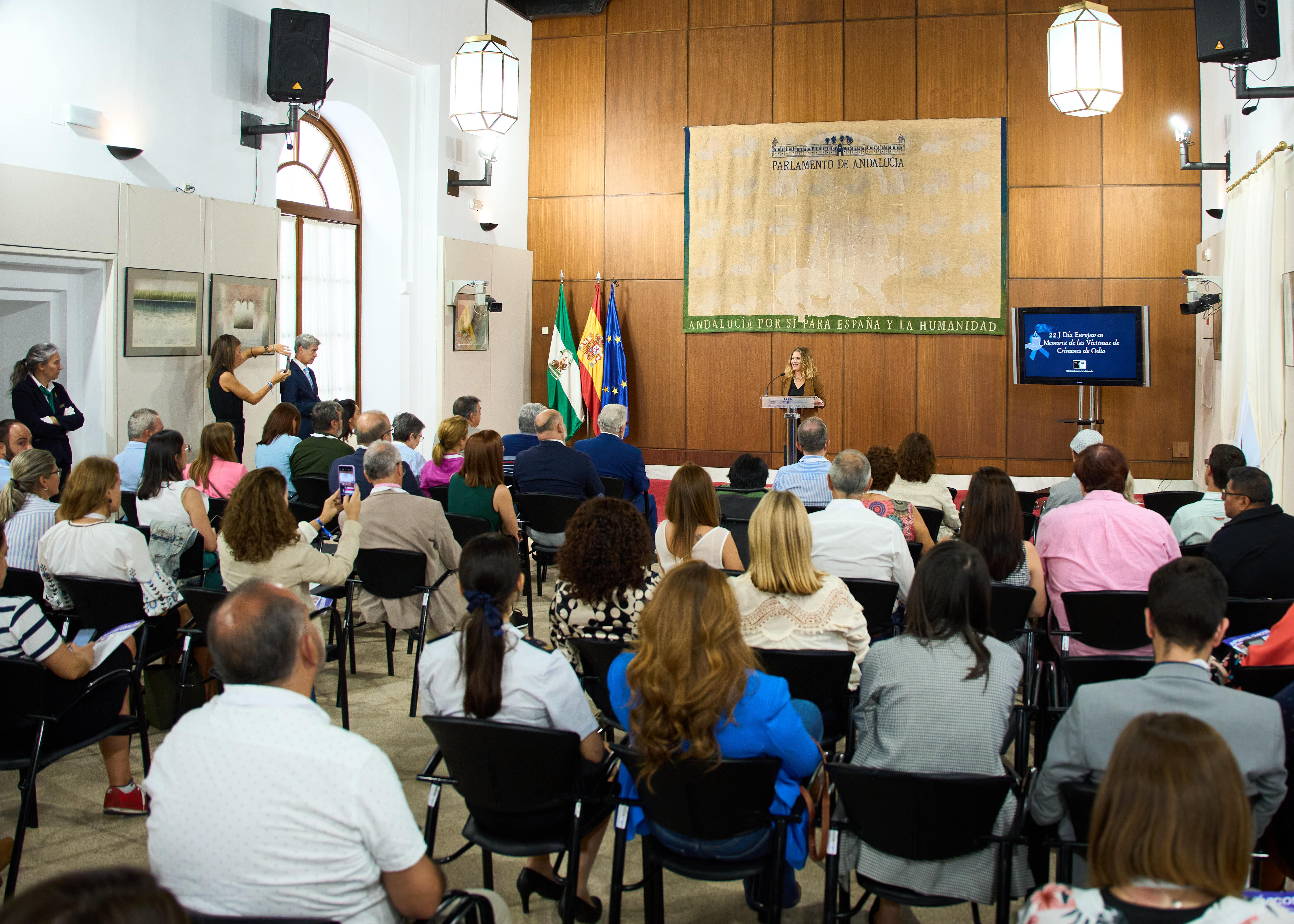La Sala Alberto Jimnez-Becerril durante el acto en defensa de las vctimas de crmenes de odio organizado por Movimiento contra la Intolerancia