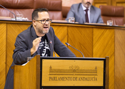 Jos Ignacio Garca, portavoz del G.P. Mixto-Adelante Andaluca, interviene en el debate final de los proyectos de ley de reconocimiento de las universidades privadas CEU Fernando III y Universidad Tecnolgica Atlntico-Mediterrnea