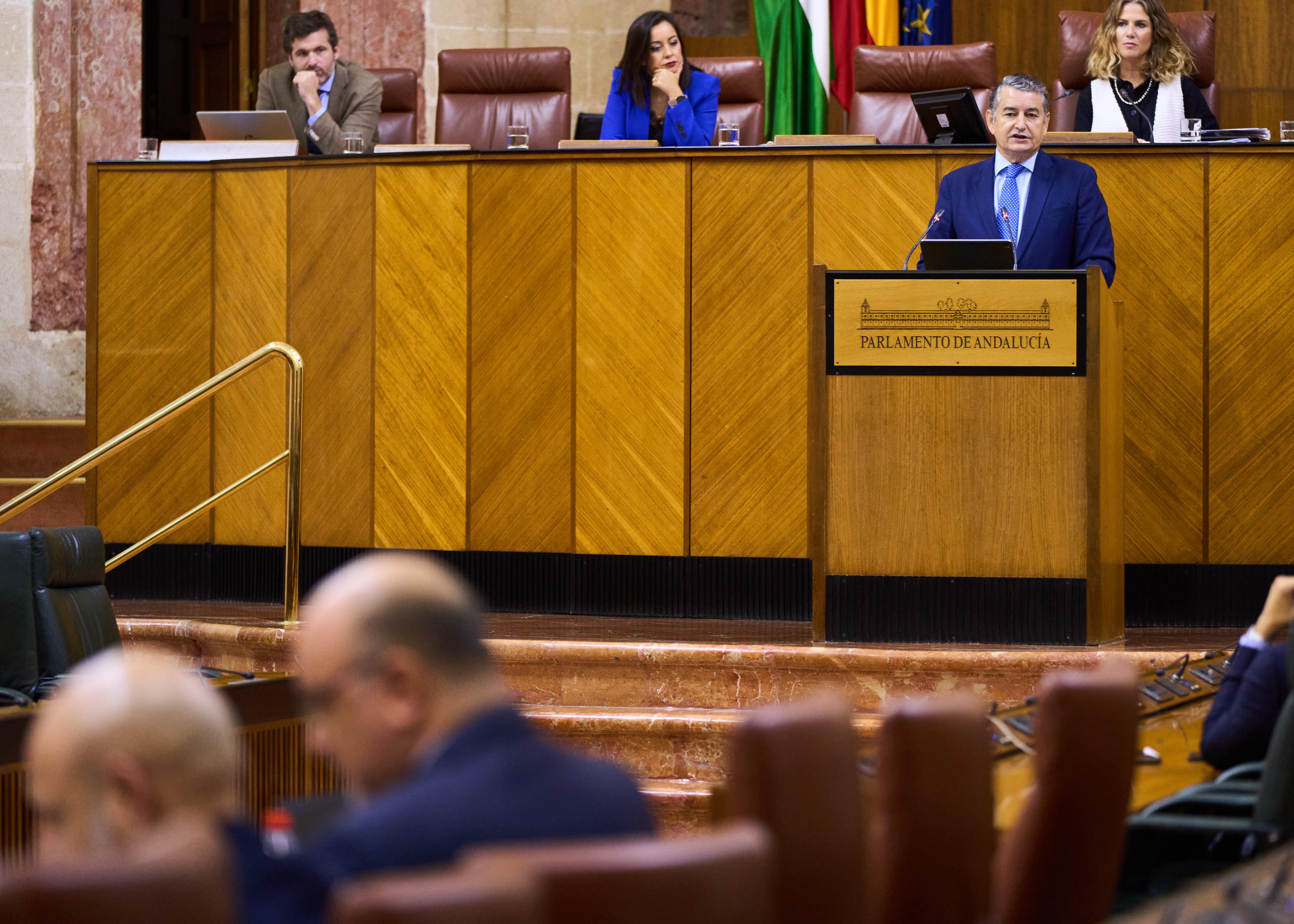    Antonio Sanz, consejero de la Presidencia, Interior, Dilogo Social y Simplificacin Administrativa, responde a la interpelacin relativa a poltica general en materia de publicidad institucional