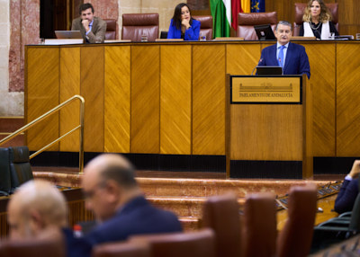    Antonio Sanz, consejero de la Presidencia, Interior, Dilogo Social y Simplificacin Administrativa, responde a la interpelacin relativa a poltica general en materia de publicidad institucional
