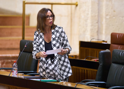  Roco Daz, consejera de Fomento, Articulacin del Territorio y Vivienda, responde a la cuestin de Alejandra Durn de Por Andaluca