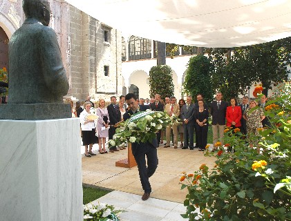 Mario Jimnez, portavoz del Grupo Socialista, durante la ofrenda