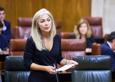  Patricia del Pozo, consejera de Desarrollo Educativo y Formacin Profesional, responde a una pregunta durante la sesin de control