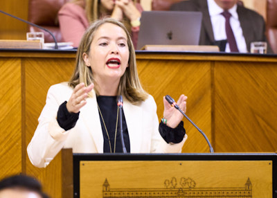  Alicia Murillo, del Grupo Socialista, defiende la enmienda de totalidad al Proyecto de Ley del Presupuesto de la Comunidad Autnoma de Andaluca para el ao 2024 presentada por su grupo