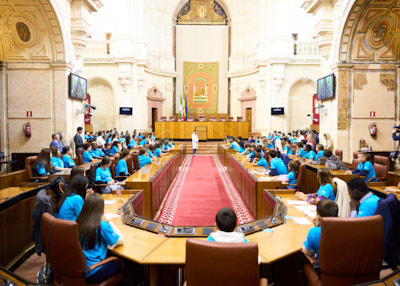  El Saln de Plenos del Parlamento ha acogido el XV Pleno Infantil de Andaluca que promueve UNICEF Comit Andaluca en conmemoracin del Da Mundial de la Infancia