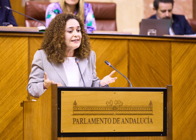  La portavoz del Grupo parlamentario Por Andaluca, Inmaculada Nieto, interviene en el debate