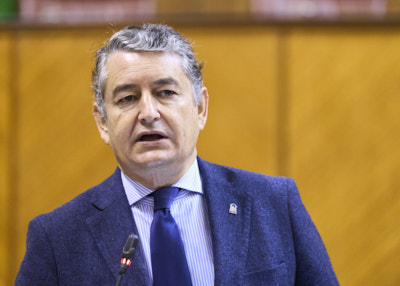  El consejero de la Presidencia, Antonio Sanz, contesta a la diputada del Grupo Popular ngeles Martnez